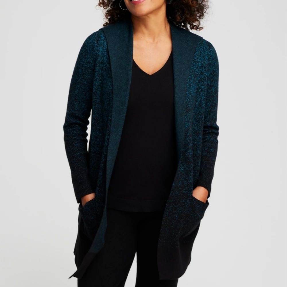 Chico's NEW With Tags Zenergy Luxe Cashmere Blend Ombre Cardigan Plus Sz 4 (XXL)